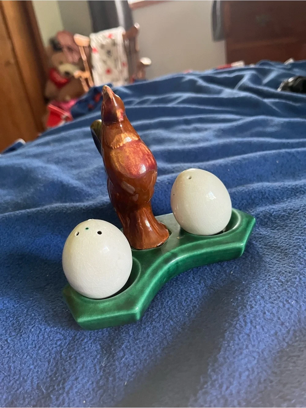 Green CeramicChicken Salt and Pepper Shaker Set